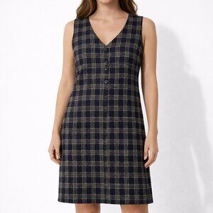 Dark Academia Twee Plaid 90s School Girl Nostalgic Vtg Jumper Dress [size 14]
